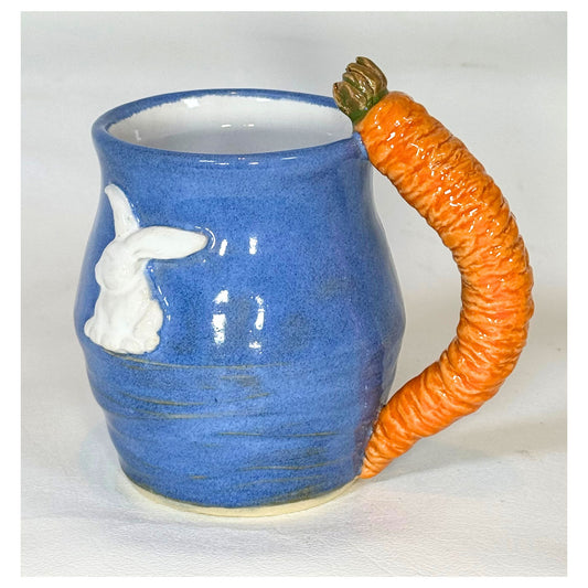 Bunny / Carrot Mug (Blue)